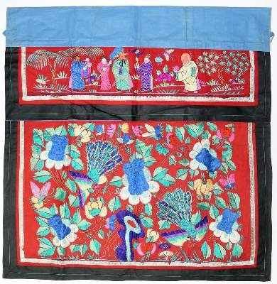 Bild Nr.1: 134-2245 Fu, Lu, Shou Seidenbehang.: (Asiatika, China, Stoffe)