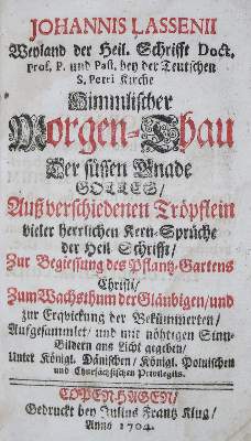 Bild Nr.1: 134-227 Lassenius,J.: (Alte Drucke, Handschriften und Theologie)