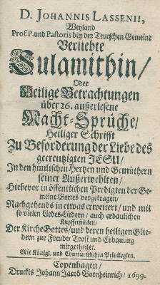Bild Nr.1: 134-228 Lassenius,J.: (Alte Drucke, Handschriften und Theologie)