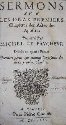 Bild Nr.1: 134-230 Le Faucheur,M.: (Alte Drucke, Handschriften und Theologie)