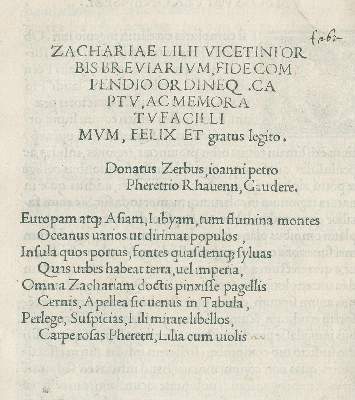 Bild Nr.3: 134-234 Lilius, Zacharias, Bischof von Sebaste.: (Alte Drucke, Handschriften und Theologie)