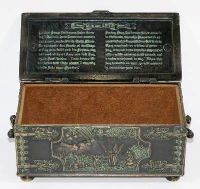 Bild Nr.2: 134-2361 Bronze-Box.: (Möbel, Truhen und Kästchen)
