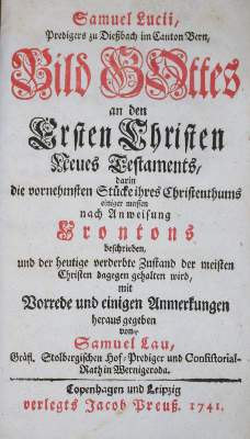 Bild Nr.1: 134-239 Lucius,S.: (Alte Drucke, Handschriften und Theologie)