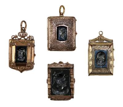 Bild Nr.1: 134-2419 Fünfzehn Hämatitgemmen: (Schmuck, Gemmen, Hämatit)