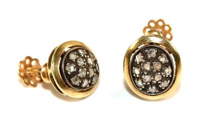 Bild Nr.1: 134-2426 Diamantohrringe 18k GG.: (Schmuck, Ohrringe u. Ohrhänger)