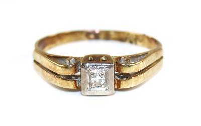 Bild Nr.1: 134-2446 Diamantring um 1920.: (Schmuck, Ringe)