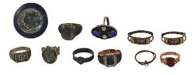 Bild Nr.1: 134-2453 Historische Ringsammlung.: (Schmuck, Ringe)