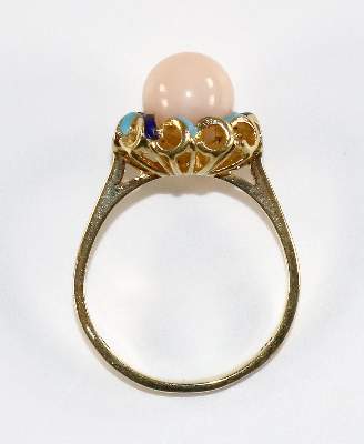 Bild Nr.2: 134-2454 Korallenring 750 GG: (Schmuck, Ringe)