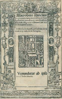 Bild Nr.1: 134-252 Macrobius Ambrosius Theodosius: (Alte Drucke, Handschriften und Theologie)