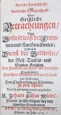 Bild Nr.1: 134-270 Mürdel,J.C.: (Alte Drucke, Handschriften und Theologie)
