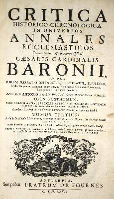 Bild Nr.1: 134-277 Pagi,A.: (Alte Drucke, Handschriften und Theologie)