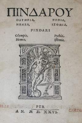 Bild Nr.23: 134-289 Pindar.: (Alte Drucke, Handschriften und Theologie)