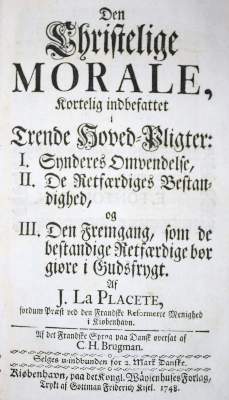 Bild Nr.1: 134-292 Placette,J.la.: (Alte Drucke, Handschriften und Theologie)