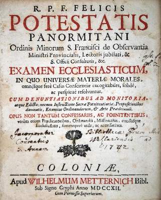 Bild Nr.1: 134-300 Potesta,F.: (Alte Drucke, Handschriften und Theologie)