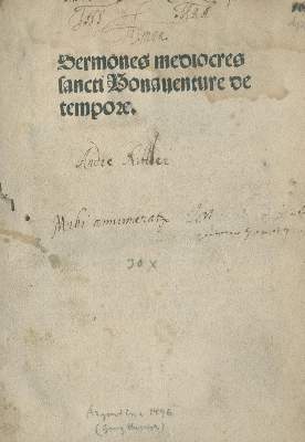 Bild Nr.1: 134-306 (Pseudo-)Bonaventura.: (Alte Drucke, Handschriften und Theologie)