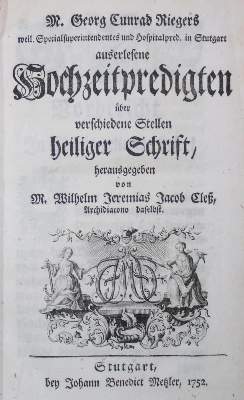 Bild Nr.1: 134-318 Rieger,G.K.: (Alte Drucke, Handschriften und Theologie)