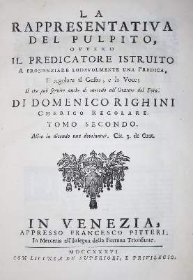 Bild Nr.1: 134-320 Righini,D.: (Alte Drucke, Handschriften und Theologie)