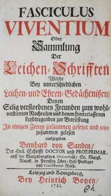 Bild Nr.1: 134-338 Sanden,B.v.: (Alte Drucke, Handschriften und Theologie)