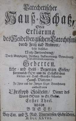 Bild Nr.1: 134-360 Stähelin,C.: (Alte Drucke, Handschriften und Theologie)