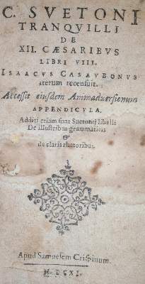 Bild Nr.1: 134-368 Suetonius Tranquillus,C.: (Alte Drucke, Handschriften und Theologie)