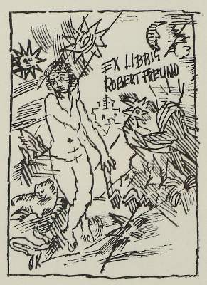 Bild Nr.1: 134-3814 Kokoschka, Oskar: (Künstlergraphik, Kokoschka, Exlibris)
