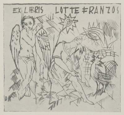 Bild Nr.1: 134-3815 Kokoschka, Oskar: (Künstlergraphik, Kokoschka, Exlibris)