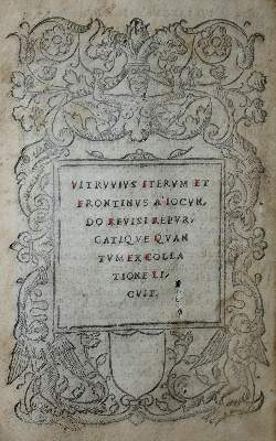 Bild Nr.1: 134-385 Vitruvius Pollio, Marcus.: (Alte Drucke, Handschriften und Theologie)