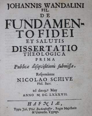 Bild Nr.1: 134-387 Wandal,H.: (Alte Drucke, Handschriften und Theologie)