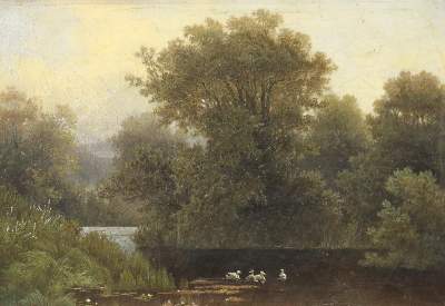 Bild Nr.1: 134-3875 Landschaft.: (Künstlergraphik)