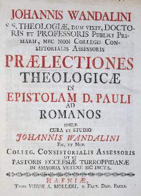 Bild Nr.1: 134-388 Wandal,J.: (Alte Drucke, Handschriften und Theologie)