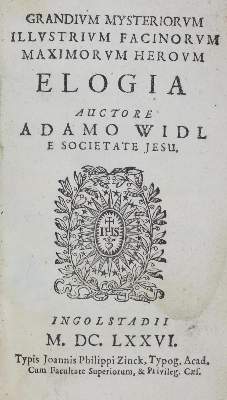 Bild Nr.1: 134-395 Widl,A.: (Alte Drucke, Handschriften und Theologie)