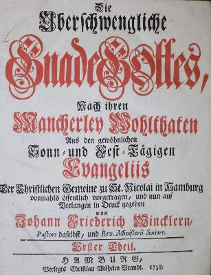 Bild Nr.2: 134-397 Winckler,J.F.: (Alte Drucke, Handschriften und Theologie)