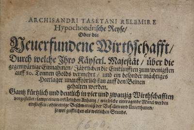 Bild Nr.1: 134-416 Archisander Tasetanus Relemir (Pseud.).: (Wirtschaft)