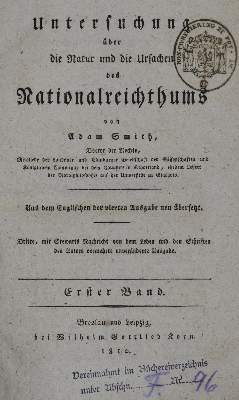 Bild Nr.1: 134-425 Smith,A.: (Wirtschaft)