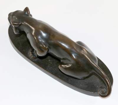 Bild Nr.2: 134-4256 Panther in Lauerhaltung.: (Künstlergraphik, Skulpturen - Plastiken)