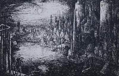 Bild Nr.1: 134-4278 Stadtansicht.: (Künstlergraphik)
