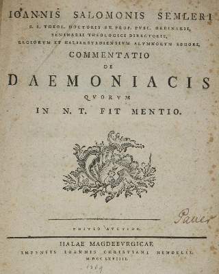 Bild Nr.1: 134-449 Semler,J.S.: (Grenzwissenschaften und Okkultismus)