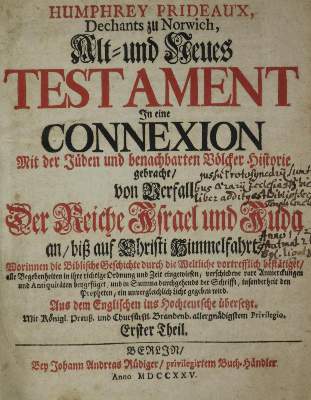 Bild Nr.1: 134-457 Prideaux,H.: (Judaica)