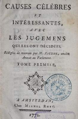 Bild Nr.1: 134-470 Pitaval,F.G.de.: (Juridica und Kriminologie)