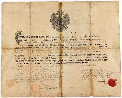 Bild Nr.1: 134-509 Urkunde.: (Militaria, Handschriften)