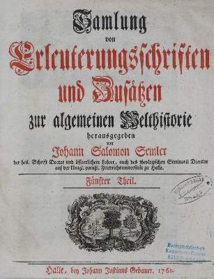 Bild Nr.1: 134-556 Semler,J.S.: (Numismatik u. Siegelkunde, Medaillen)