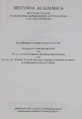 Bild Nr.1: 134-602 Sammlung: (Studentika und Hochschulen)