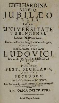 Bild Nr.1: 134-603 Eberhardina: (Studentika und Hochschulen, Tübingen)