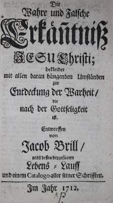 Bild Nr.1: 134-61 Brill,J.: (Alte Drucke, Handschriften und Theologie)