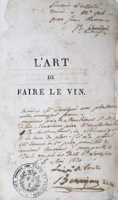 Bild Nr.1: 134-619 Chaptal (de Chanteloup,J.A.C.).: (Küche und Haushalt, Getränke, Wein und Weinbau)
