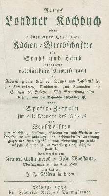 Bild Nr.2: 134-632 Collingwood,F. u. J.Woollams.: (Küche und Haushalt, Kochbücher)