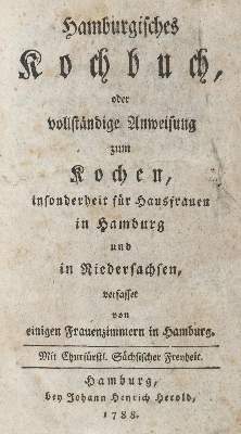 Bild Nr.1: 134-634 Hamburgisches Kochbuch,: (Küche und Haushalt, Kochbücher, Hamburg)