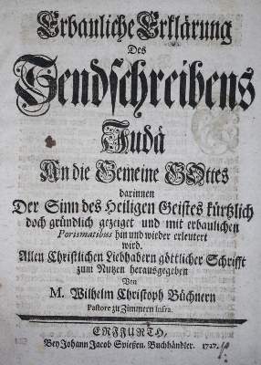 Bild Nr.1: 134-69 Büchner,W.C.: (Alte Drucke, Handschriften und Theologie)