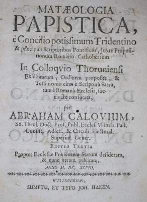 Bild Nr.1: 134-72 Calov(ius),A.: (Alte Drucke, Handschriften und Theologie)