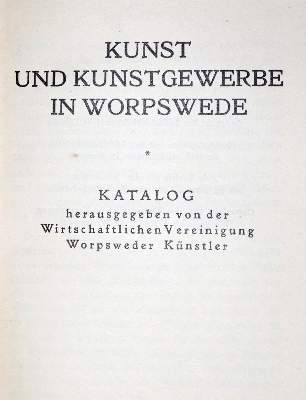 Bild Nr.1: 134-731 Worpswede.: (Kunstwissenschaft)